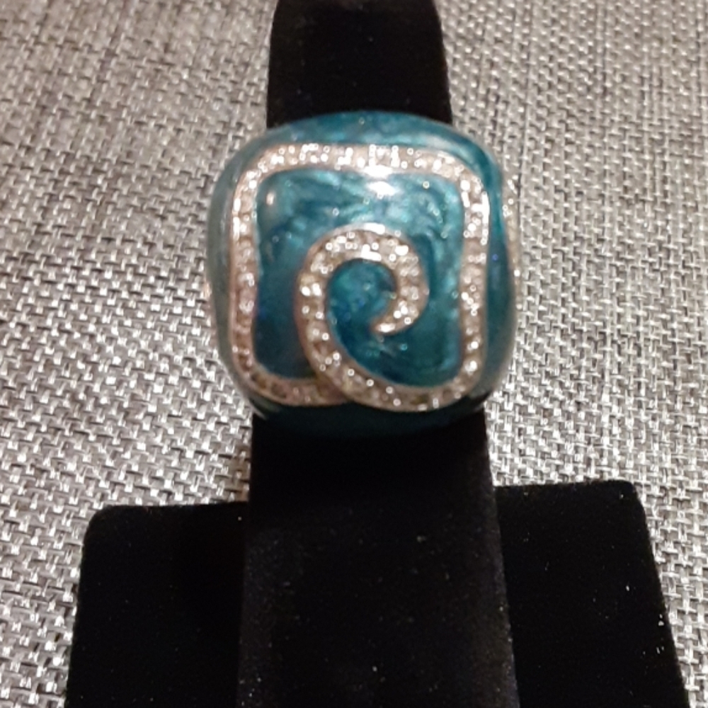 Lauren G Adams 925 Enamel Cocktail Ring